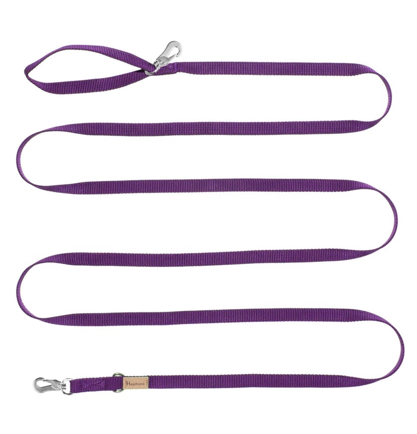 Поводок для собак Haqihana, цвет пурпурный, длина 3 метра, ширина 15 мм