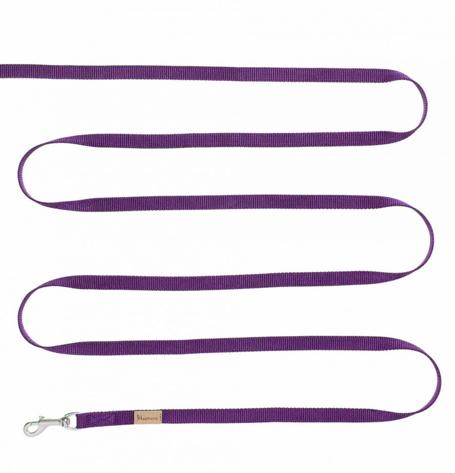 Поводок для собак Haqihana, цвет пурпурный, длина 10 метров, ширина 15 мм Высококачественный поводок для собак Haqihana. Ручная работа. Производство Италия