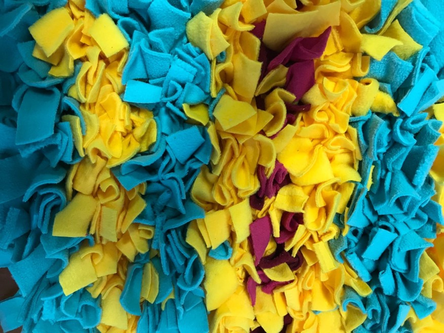 Нюхательный коврик +, голубой-жёлтый-малиновый, 40х50 см 